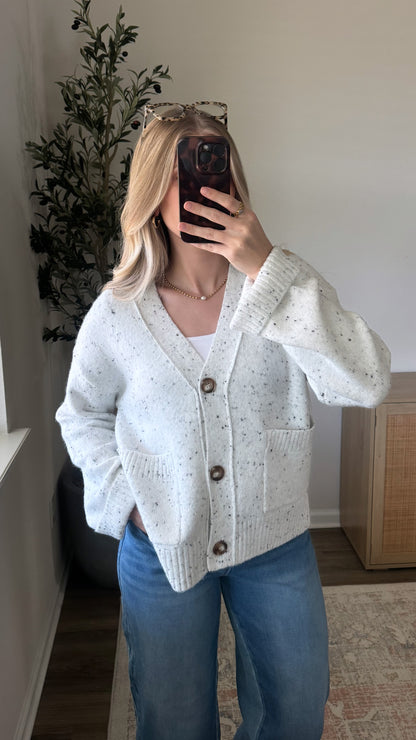 Speckled Cardigan / Ivory