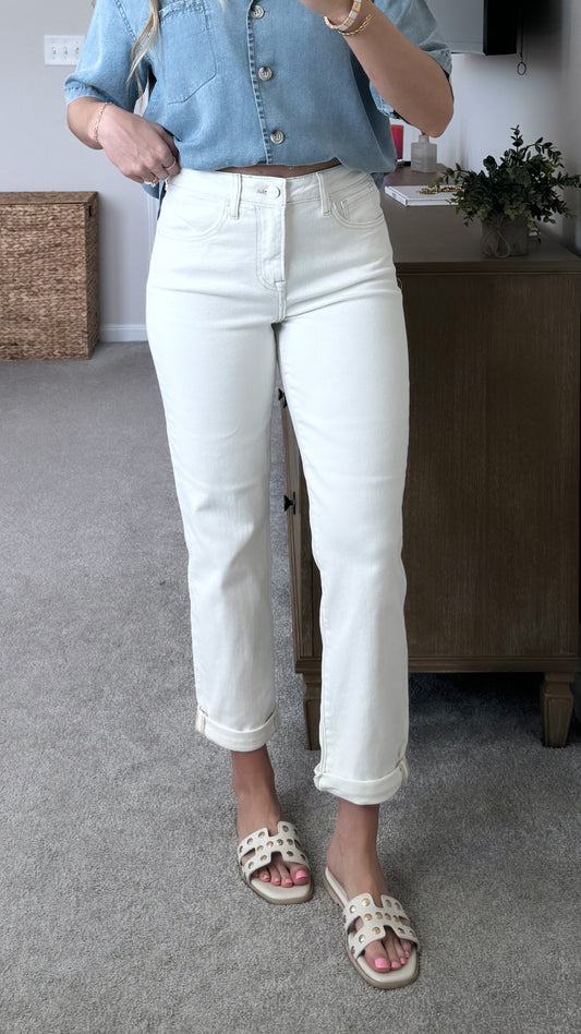 Abigail Comfort Denim / Cream