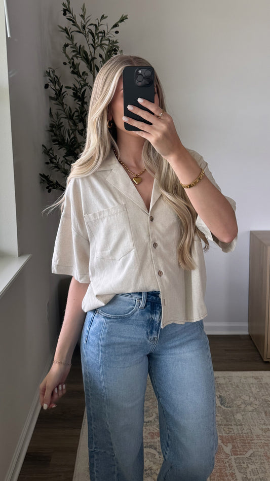 Cambria Linen Top