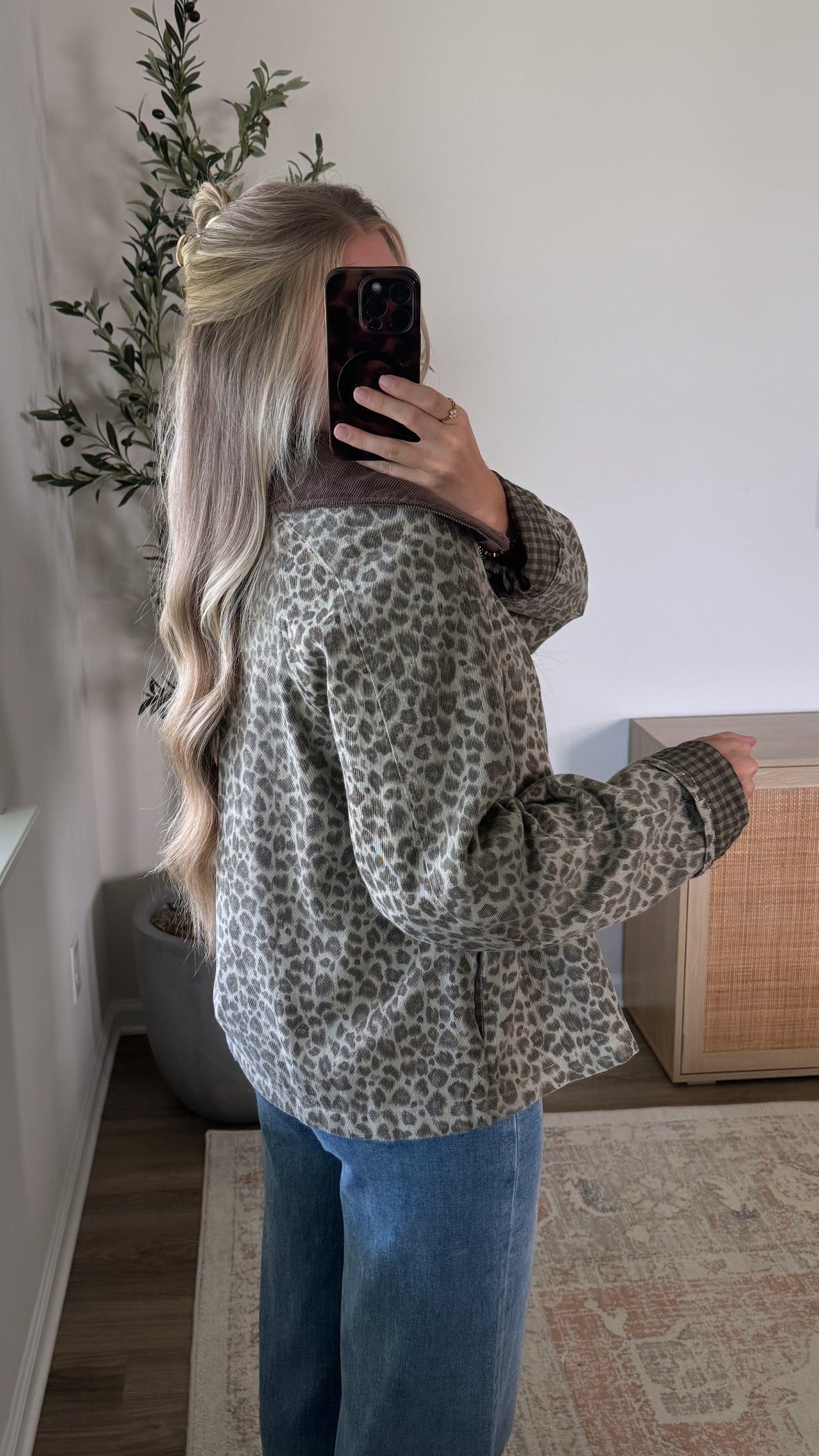 Leopard Barn Jacket / Taupe