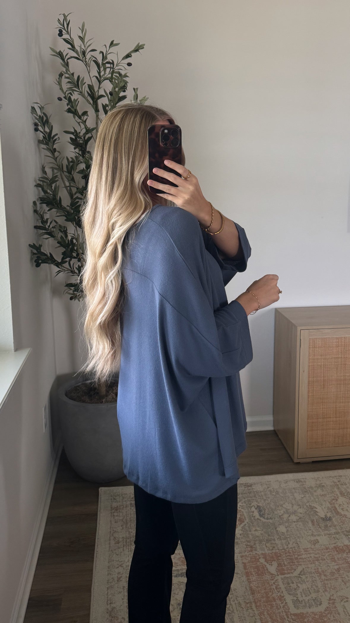 Oversized Butter Tee / Dusty Blue
