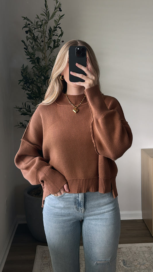 Cropped Essential Knit / Caramel