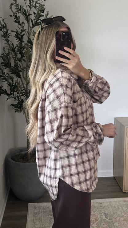 Corduroy Plaid Shacket
