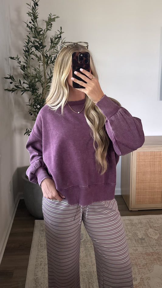 Everyday Fleece Pullover / Dark Cherry