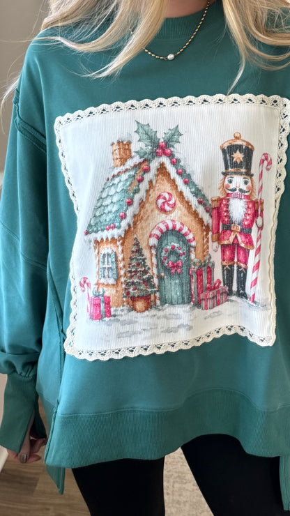 PREORDER (estimated to ship 11/9) - Vintage Nutcracker Pullover / Green
