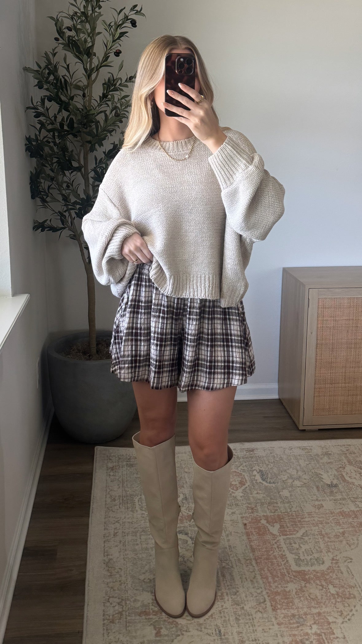 PREORDER (11/7) - Erika Plaid Shorts Set / Brown