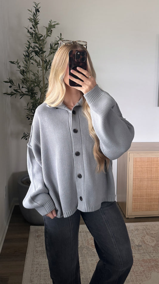Oakley Button Down Cardigan / Grey