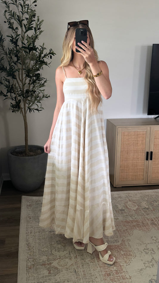 Cora Striped Dress / Natural