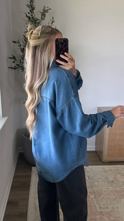 Jenna Oversized Shacket / Denim