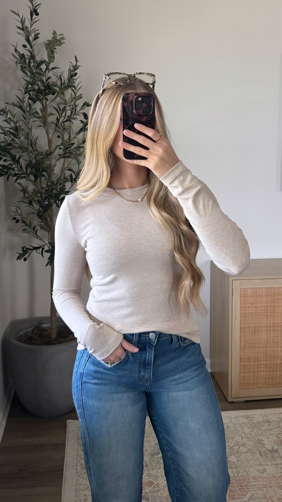 Butter High Neck Long Sleeve / Oatmeal