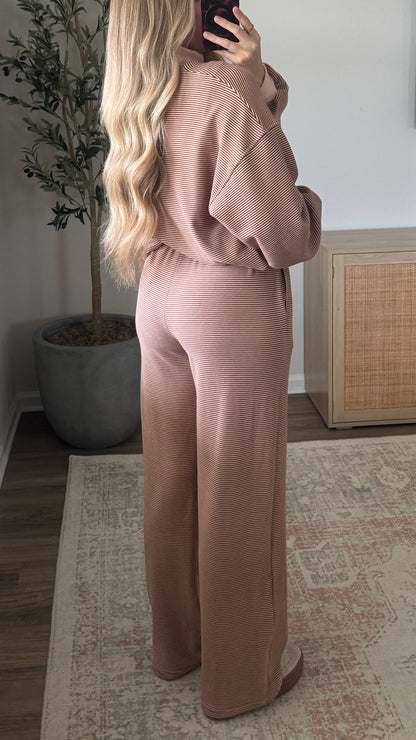 Latte Mock Neck Set