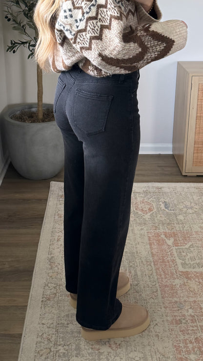 Raven Wide Leg Denim / Black