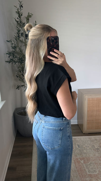Bubble Hem Tee / Black
