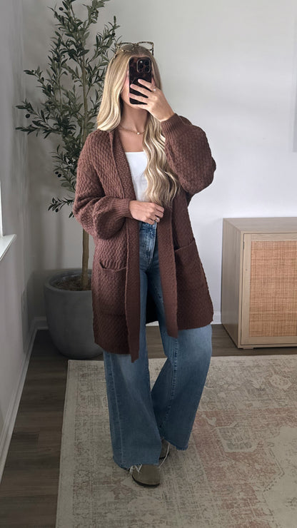 Remi Longline Cardigan / Brown