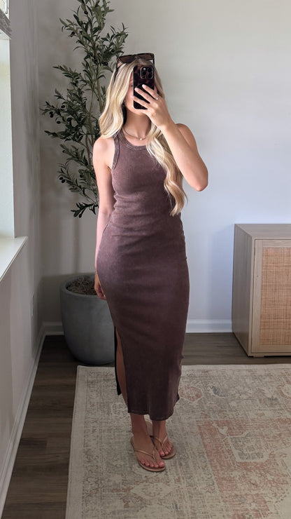 Midi Tank Dress / Brown