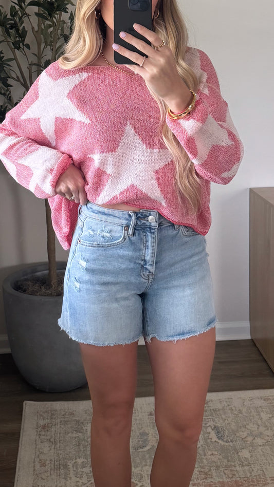 Olivia Denim Shorts / Light Wash