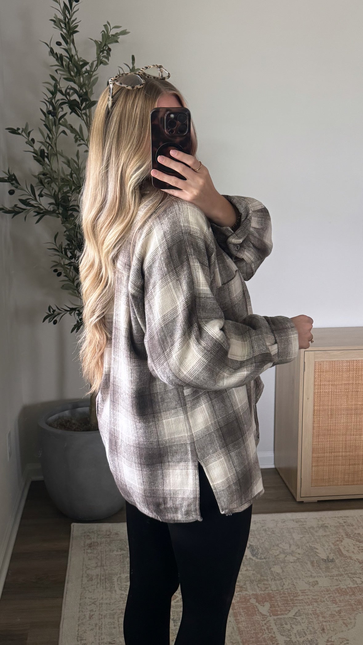 Flannel Shacket / Light Brown