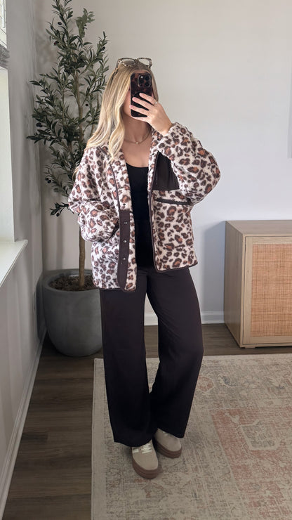 Wide Leg Yoga Pants / Coffee Bean