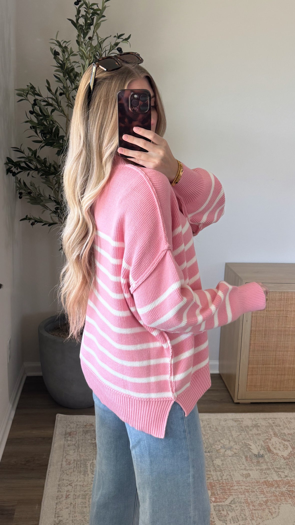 PREORDER (1/21) - Striped Essential Knit / Light Pink