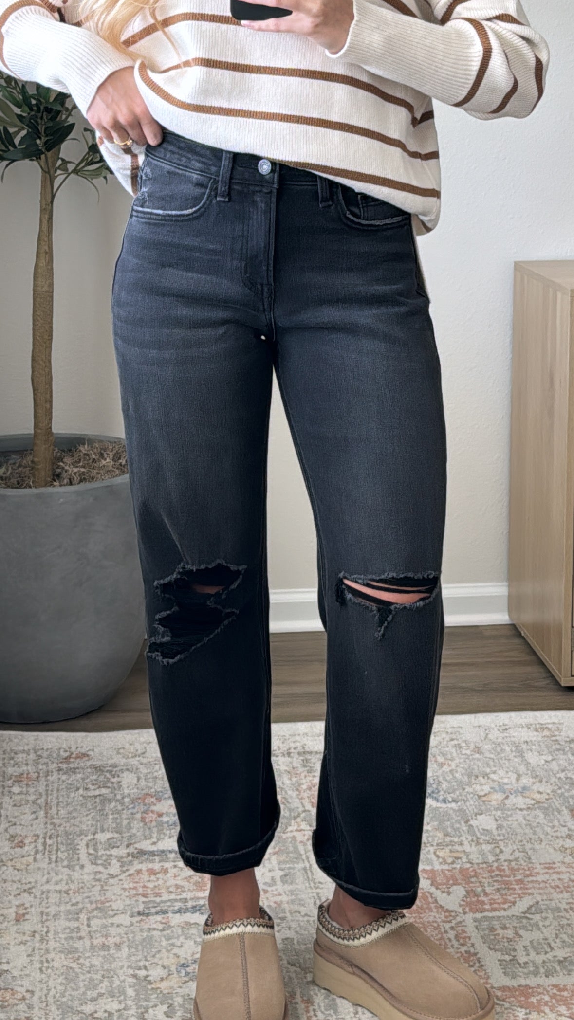 Comfort Barrel Jeans / Black