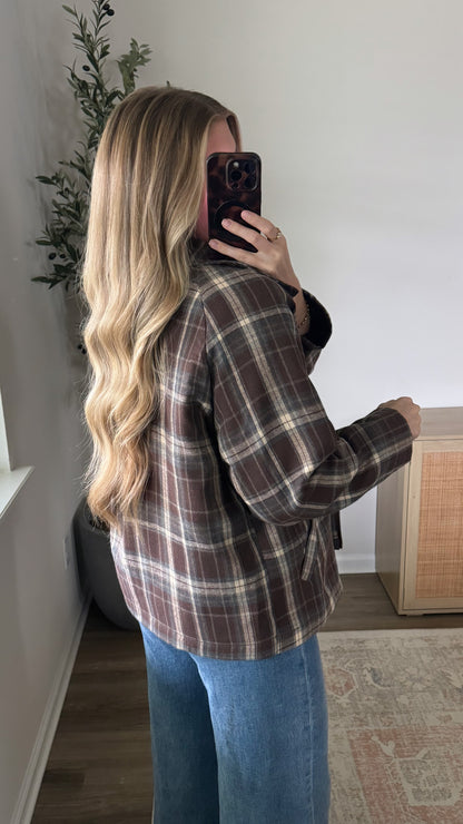 Hazel Plaid Jacket / Brown
