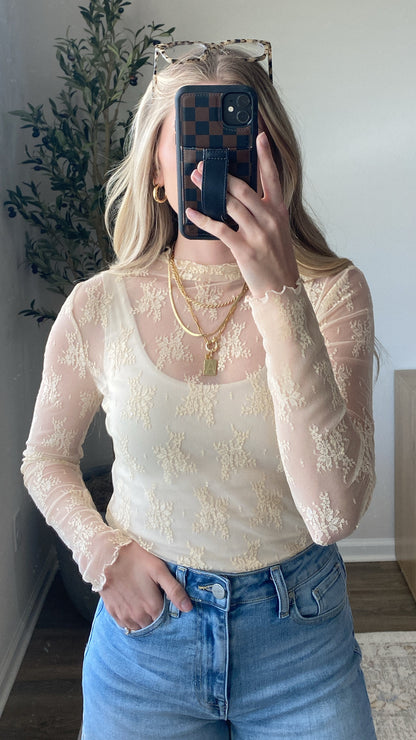 Ivory Lace Top