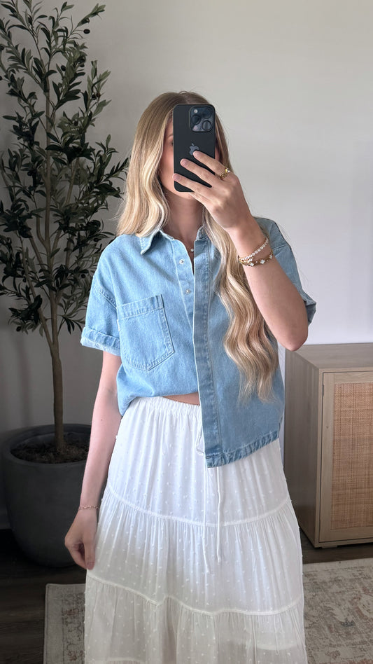 Carla Denim Top / Lightwash