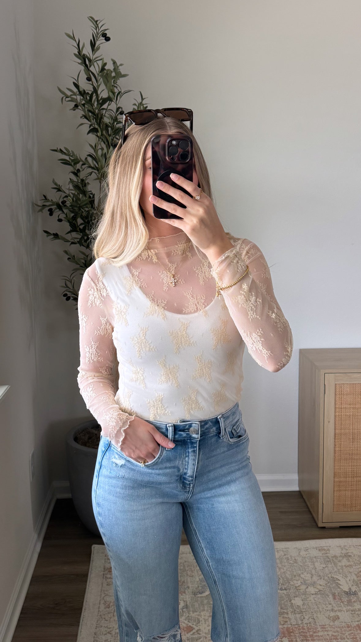 Ivory Lace Top