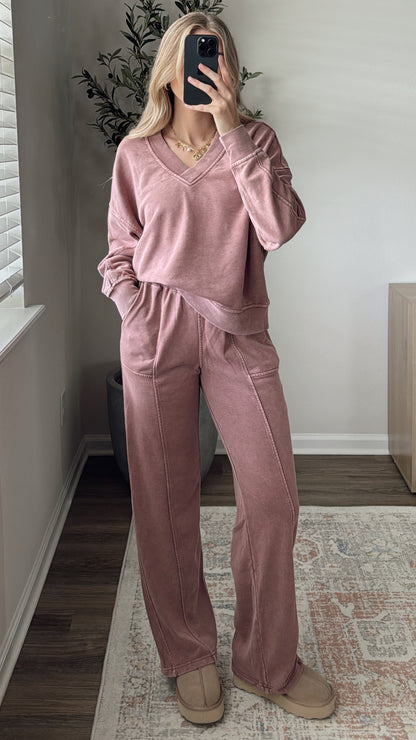 Weekend Lounge Pants / Dusty Mauve