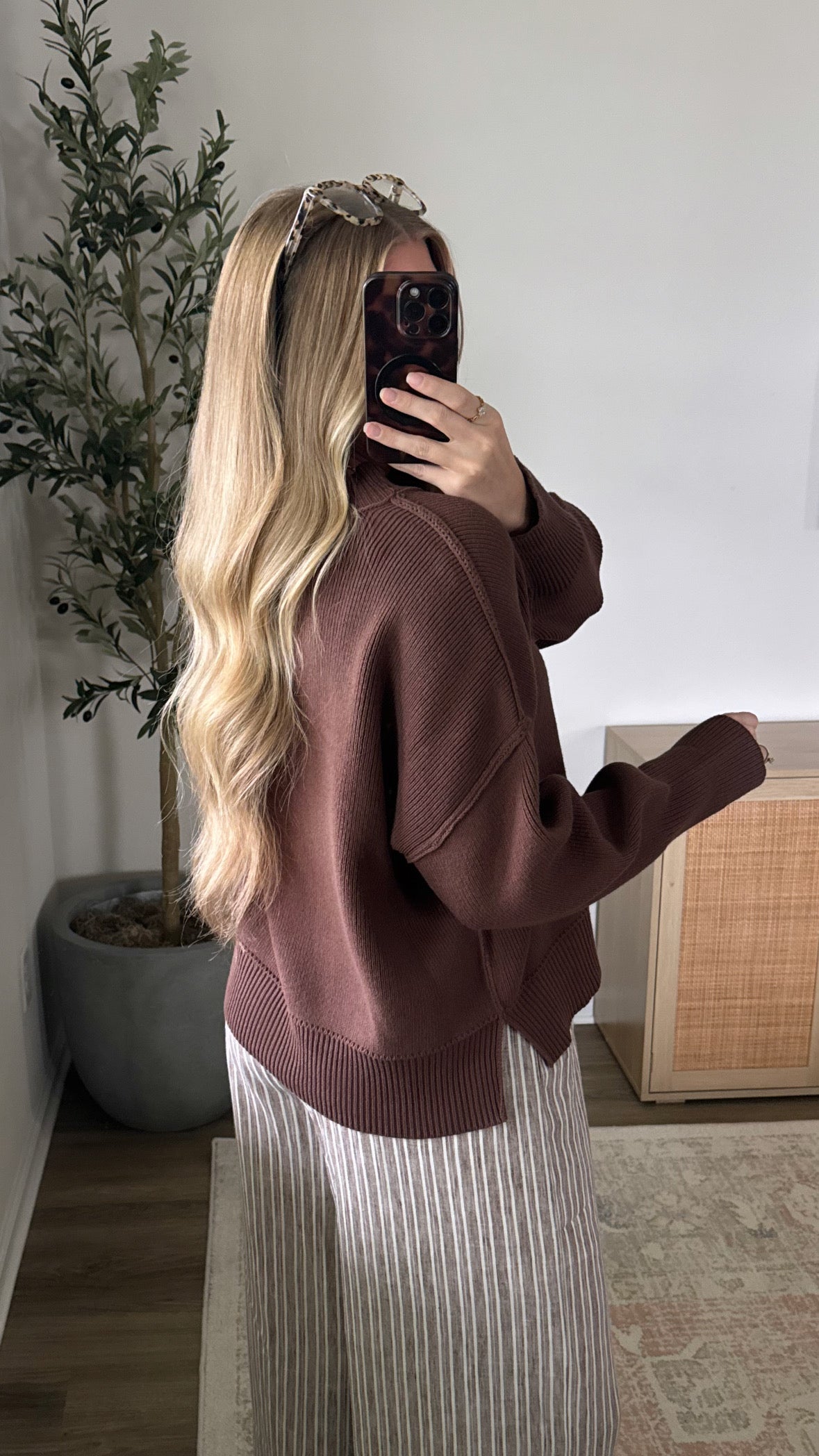 Cropped Essential Knit / Brown