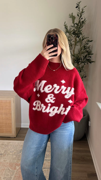 Merry & Bright Sweater / Red