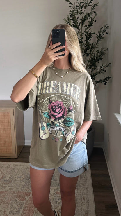 Rose Graphic Tee / Mocha