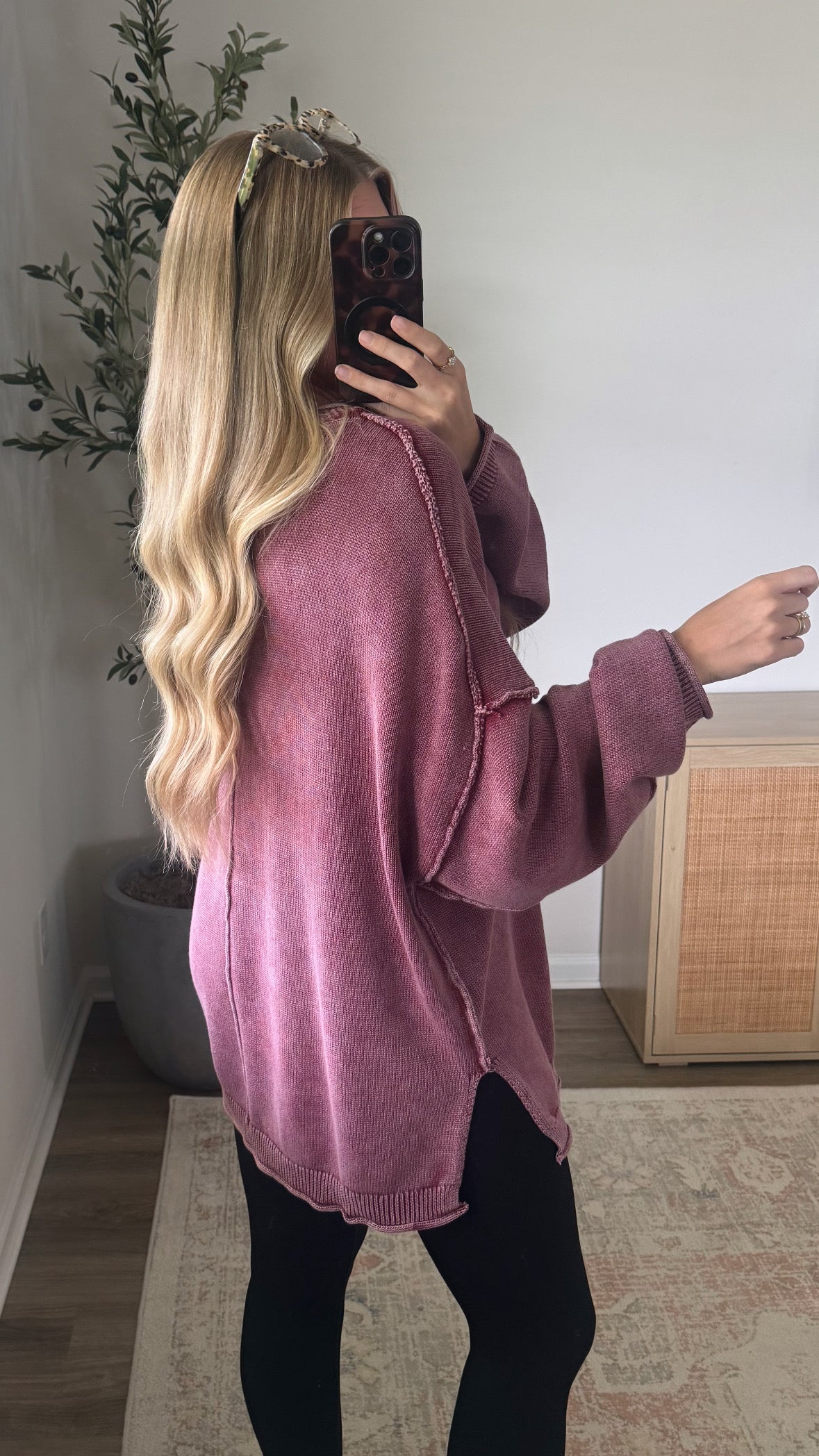 Ember Oversized Sweater / Burgundy