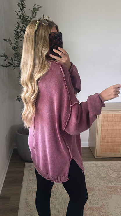 Ember Oversized Sweater / Burgundy