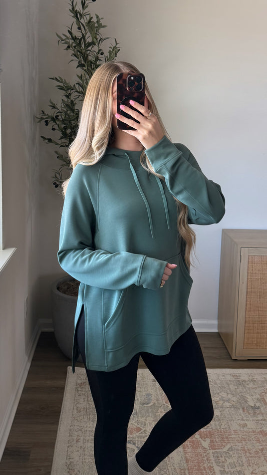 Cloud Scuba Hoodie / Dusty Green