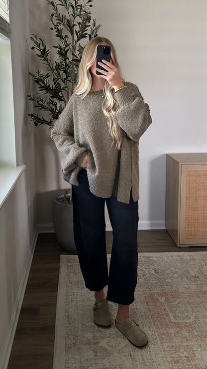 Oversized Sweater / Dusty Olive