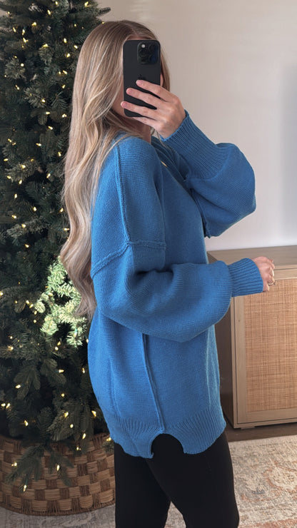 Not So Basic Knit Sweater / Blue