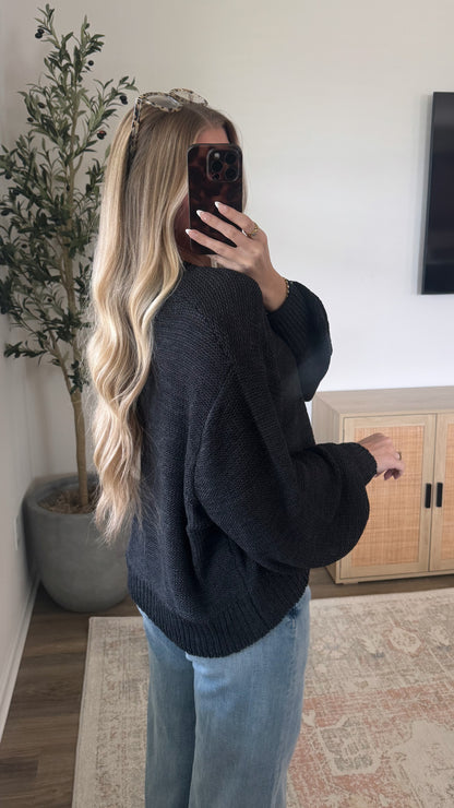 Jayla Knit Sweater / Ash Black