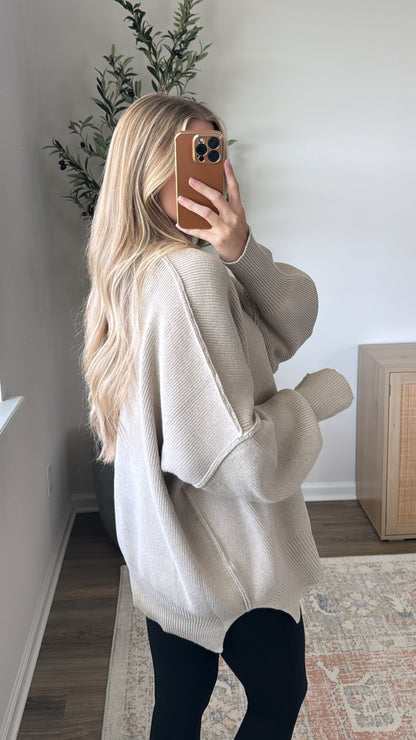 Oversized Essential Knit / Tan