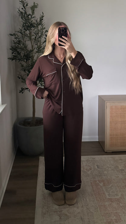 Butter Pajama Set / Dark Brown