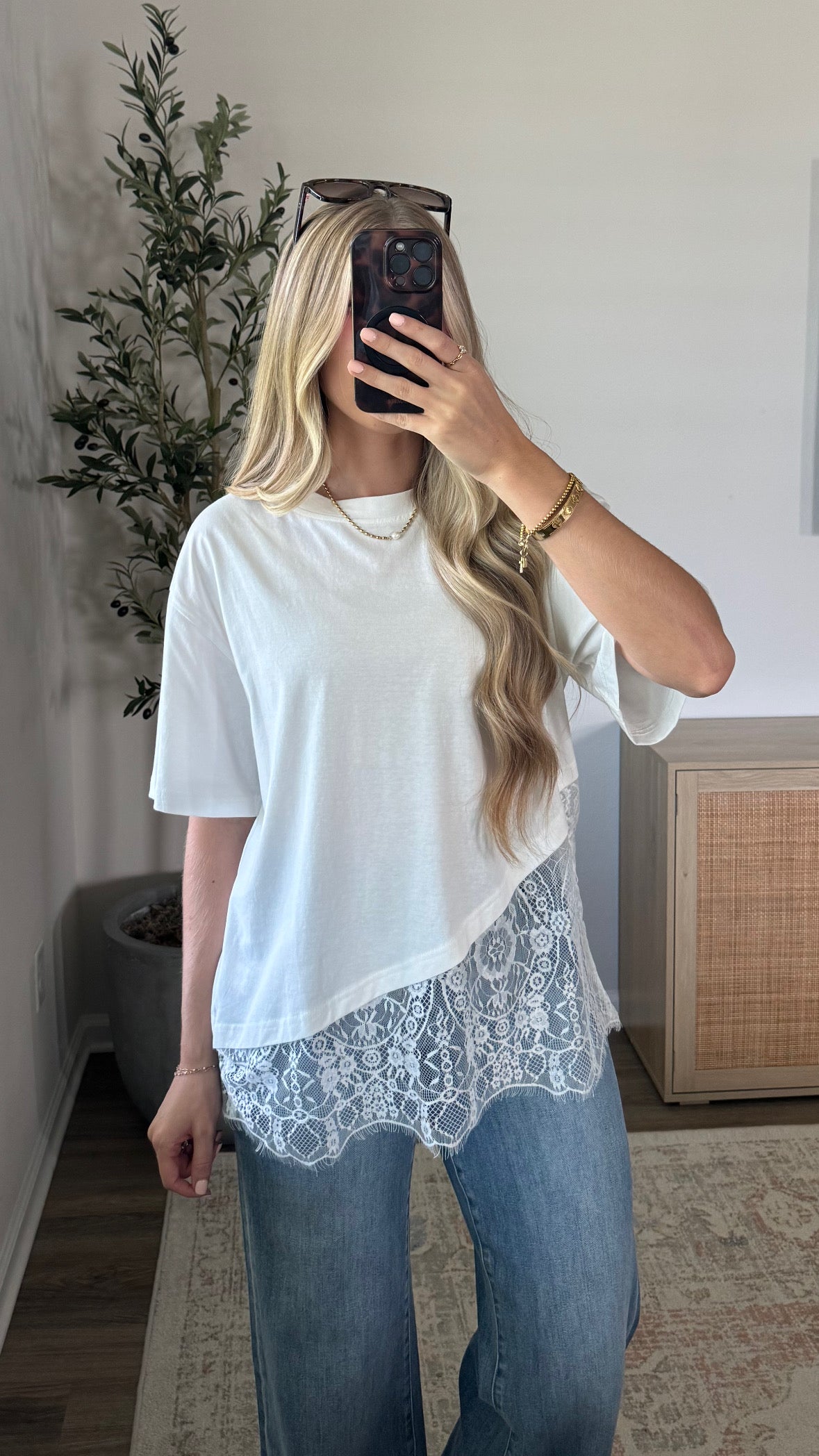 Lace T-Shirt / White