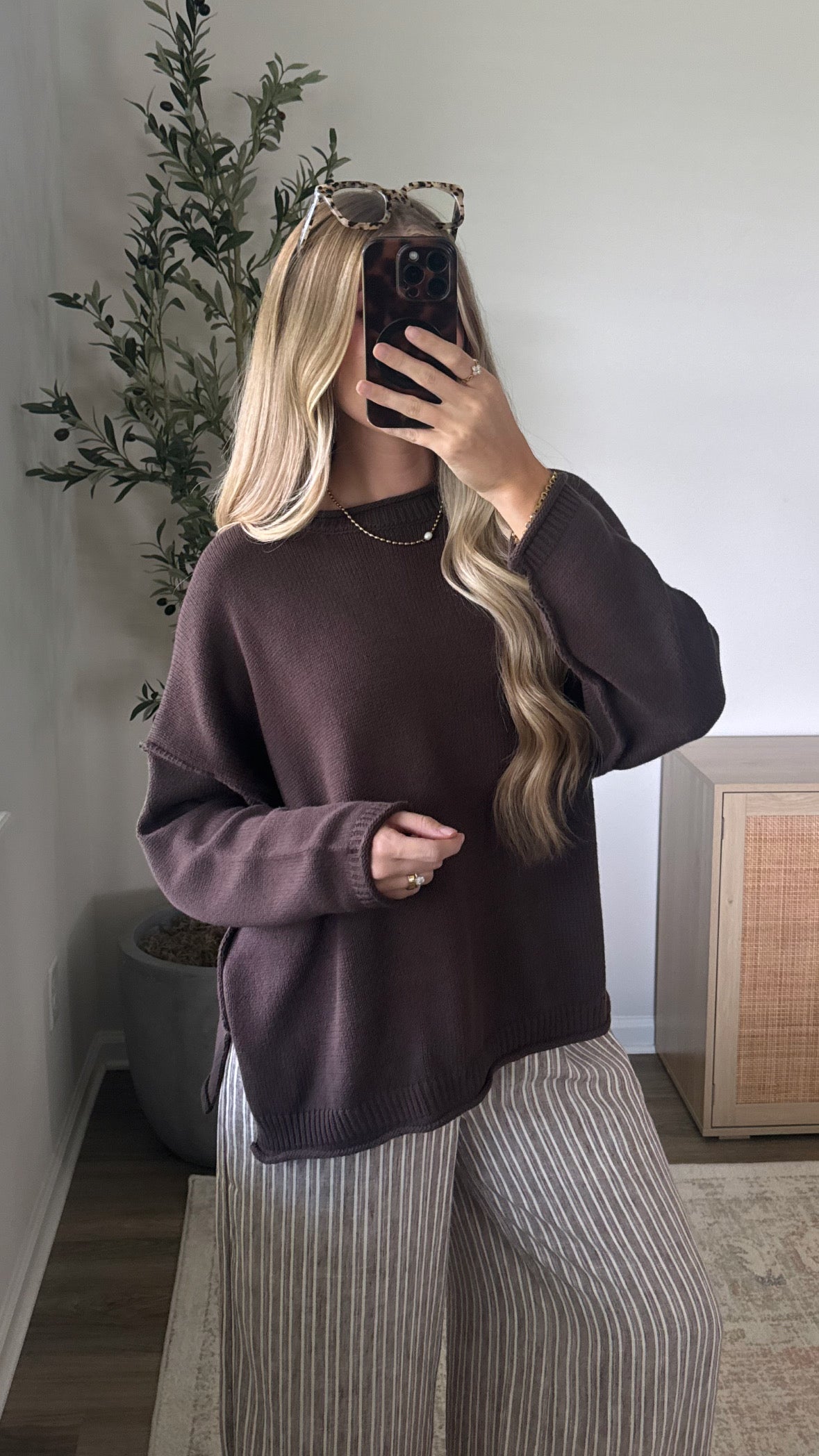 Nova Knit Sweater / Dark Brown