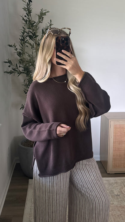 Nova Knit Sweater / Dark Brown