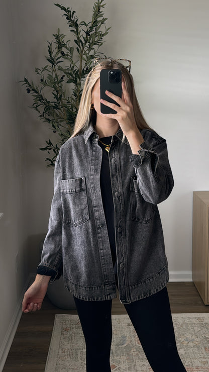 Vintage Washed Jacket / Black