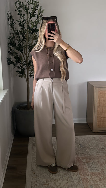 Hazel Sweater Vest / Brown