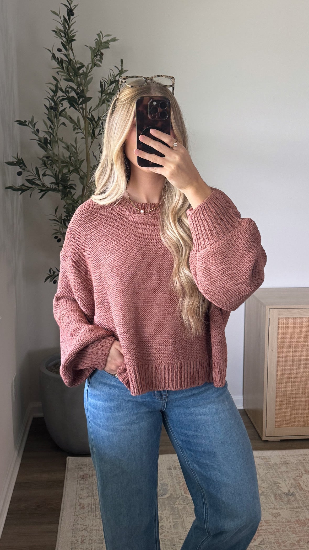 Jayla Knit Sweater / Winter Rose