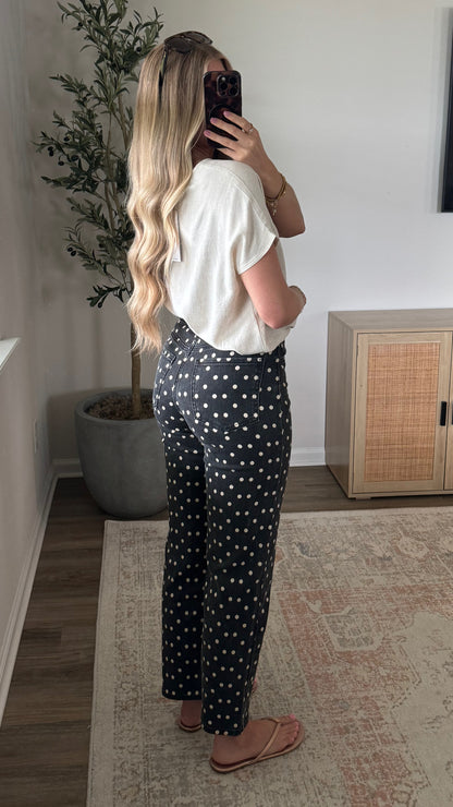 Polka Dot Jeans / Charcoal