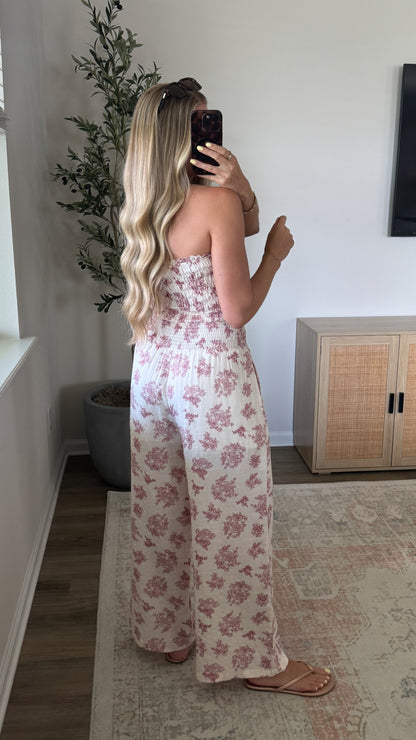 Mia Floral Wide Leg Pants Set