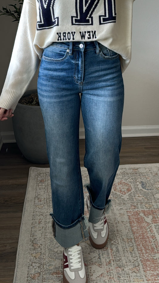 Scottie Cuffed Denim / Medium Wash