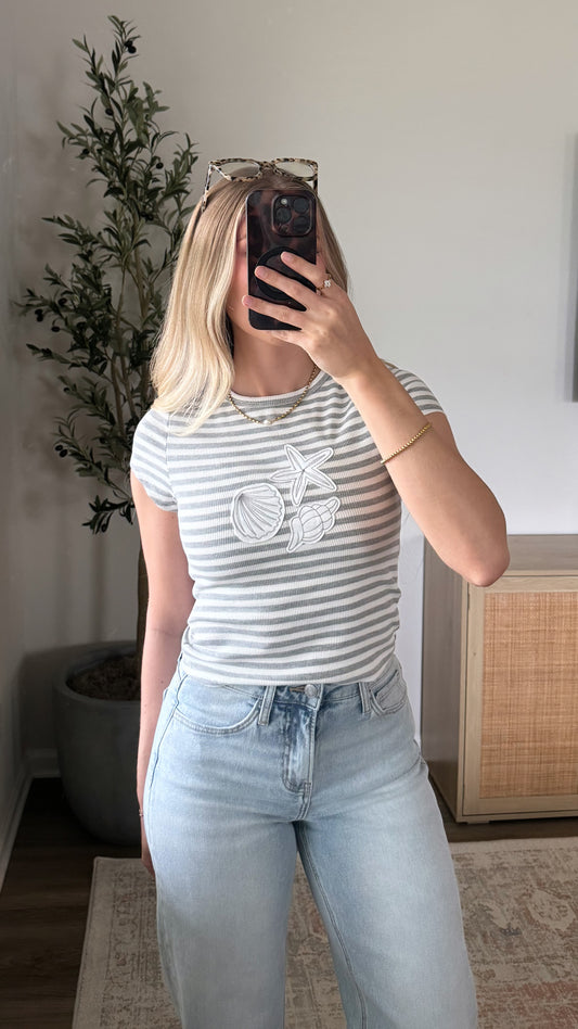 Seashell Striped Tee